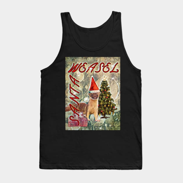 Santa Wiesel Christmas tree gift Tank Top by UMF - Fwo Faces Frog